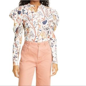 NWT Ulla Johnson Harriet Floral Cotton Top 6